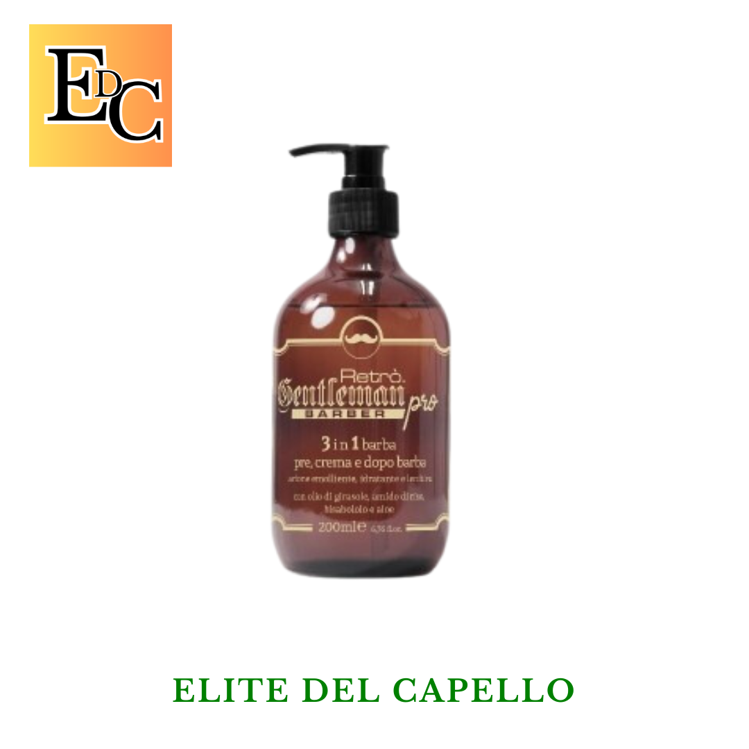 PRE, CREMA E DOPO BARBA RETRO' GENTLEMAN PRO 200ml