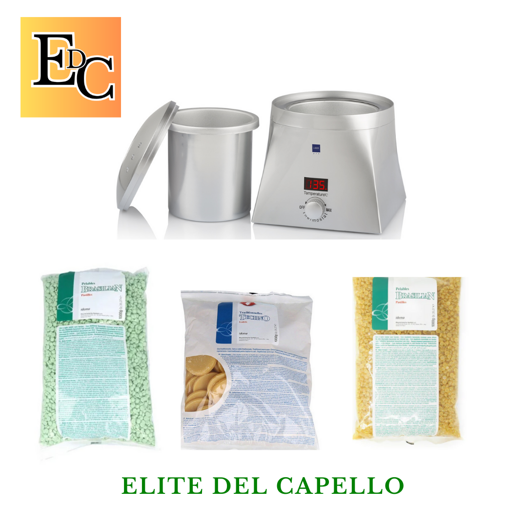KIT 24 CONFEZIONI CERA 1000ml +SCALDACERA + 3 OLI CERA