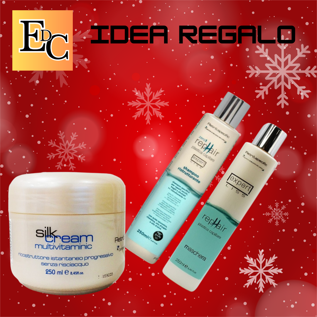 SHAMPOO REPHAIR RETRO' 250ML + MASCHERA REPHAIR RETRO' 250ML + SILK CREAM 150ML RETRO'