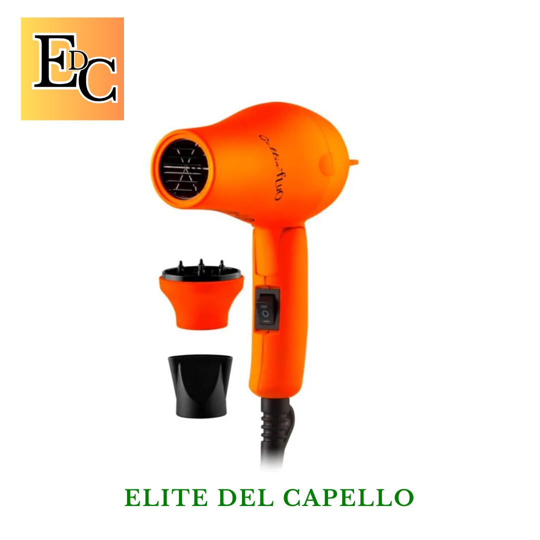 GETTIN FLUO MINI ASCIUGACAPELLI  DA VIAGGIO ARANCIONE