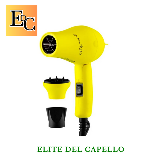 GETTIN FLUO MINI ASCIUGACAPELLI  DA VIAGGIO GIALLO