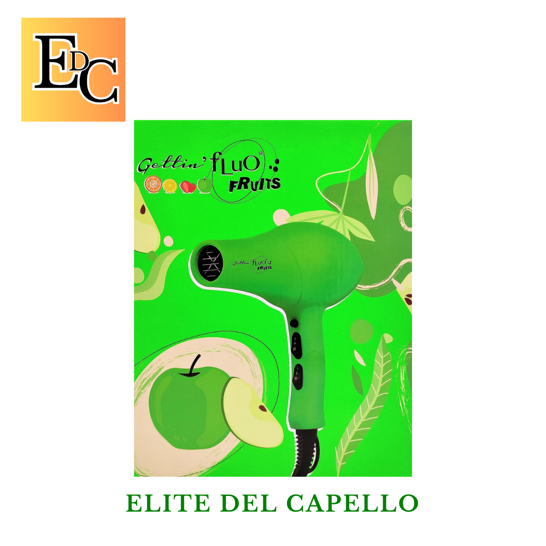 ASCIUGACAPELLI GETTIN FLUO FRUITS VERDE GREEN APPLE  – LABOR