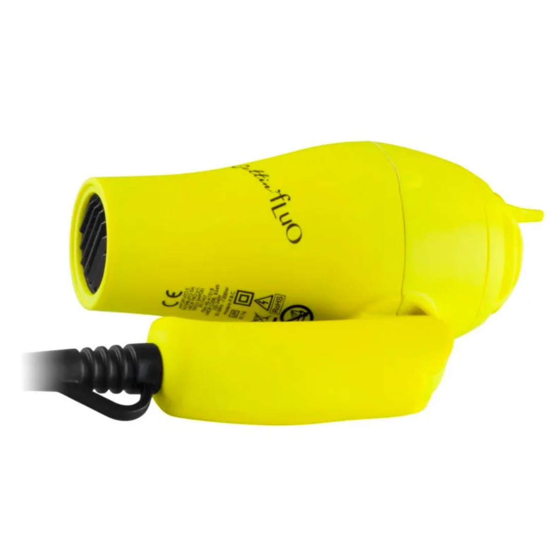 GETTIN FLUO MINI ASCIUGACAPELLI  DA VIAGGIO GIALLO